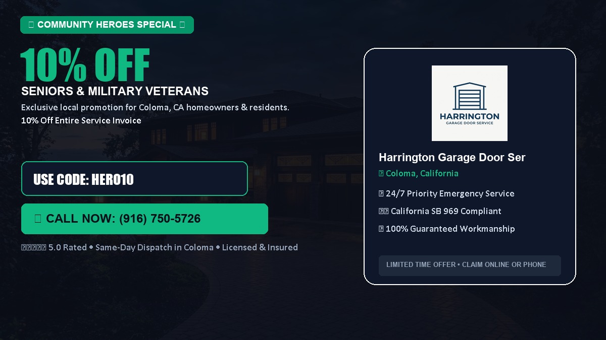10% OFF Senior Citizens (65+) & Military / Veteran Community Discount in Coloma, CA